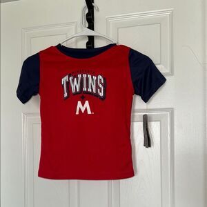 Minnesota Twins Kids Red and Blue T-Shirt NWT 4t unisex